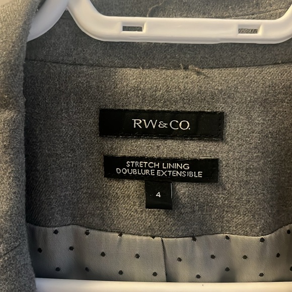 RW & CO SIZE 4 GREY BLAZER - Picture 2 of 5